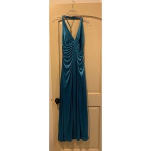 Floor Length Satin Evening Gown